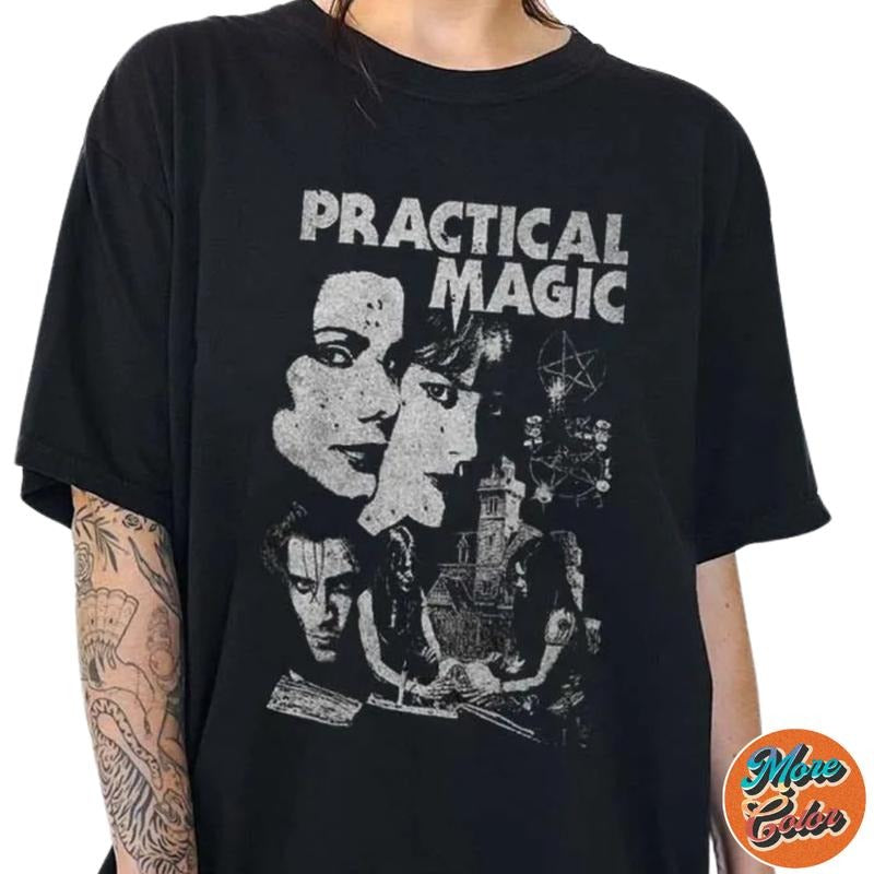 Practical Magic Horror Movie Shirts, Cotton Unisex T-Shirt, Crew Neck, Size S- 3XL, Menswear Top, Womenswear Top Underwear Streetwear