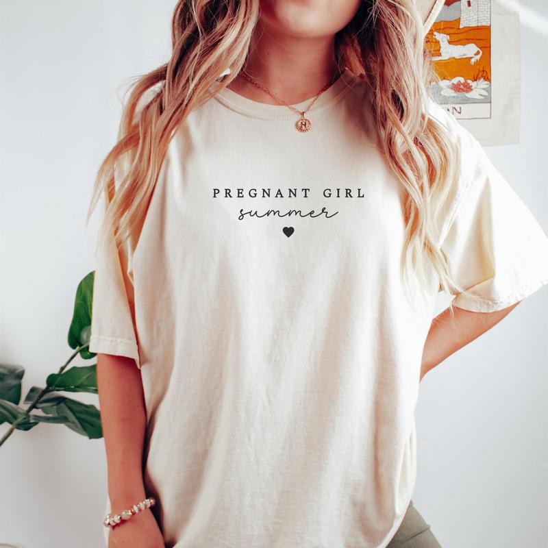 Pregnant Girl Summer Shirt, Beach Pregnancy Announcement T-shirt, Pregnancy Reveal Tee, Baby Shower Gift, Mom Shirt...