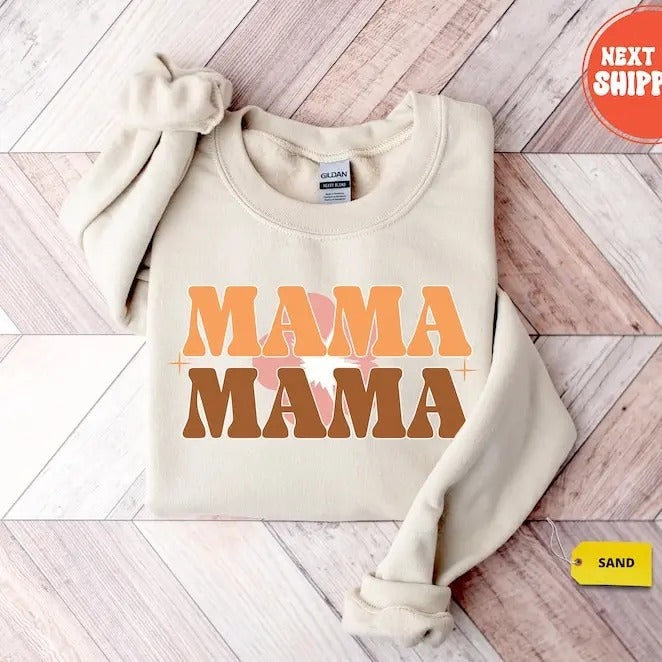Premium Mama Sweatshirt, Mother's Day Gift, Grandma Sweatshirt, Nana Shirt, Gift For Mother, Mom Hoodie, Mama Crewneck,...
