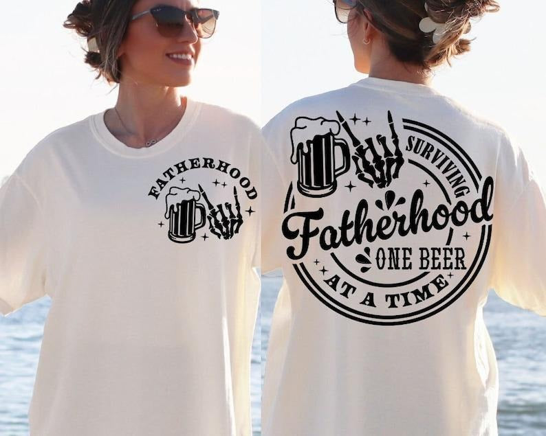 Premium Surviving fatherhood one beer at a time , Father's Day , Funny Dad , Birthday Dad Shirt Hoodie, Sweatshirt