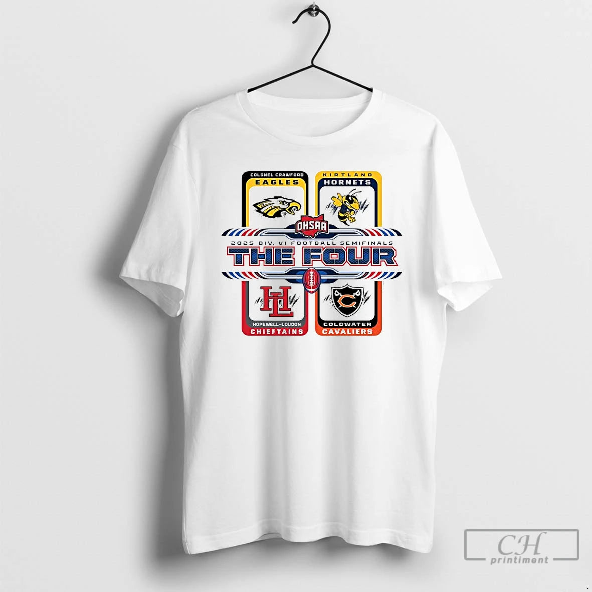 Premium 2025 Ohsaa Division 6 Football State Semi Finals The Four Ornaments T Shirts Sweater Hoodie, Sweatshirt