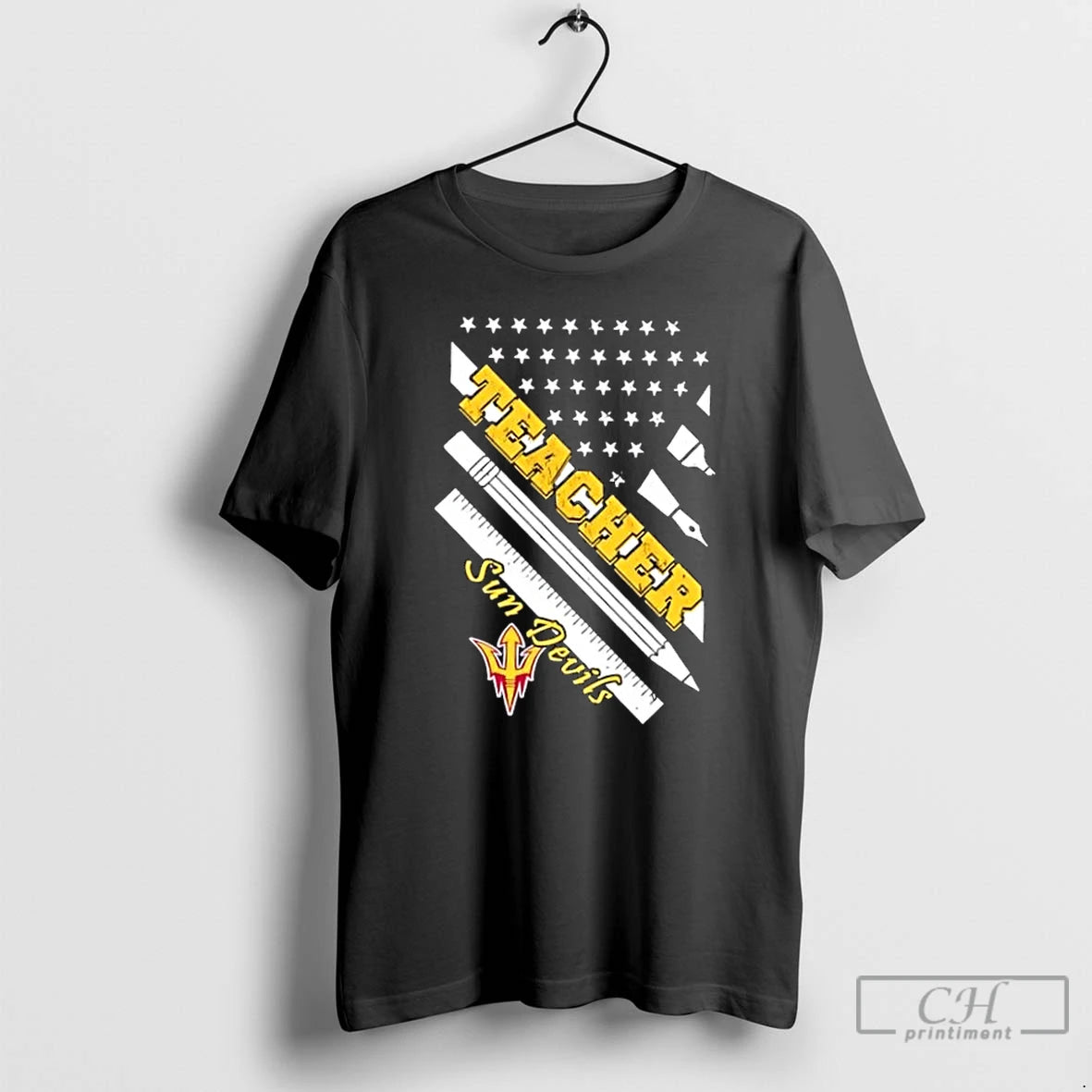 Premium Arizona State Sun Devils X Teacher American Flag T-Shirts, Hoodie, Sweatshirt | InkThreadWorks.com