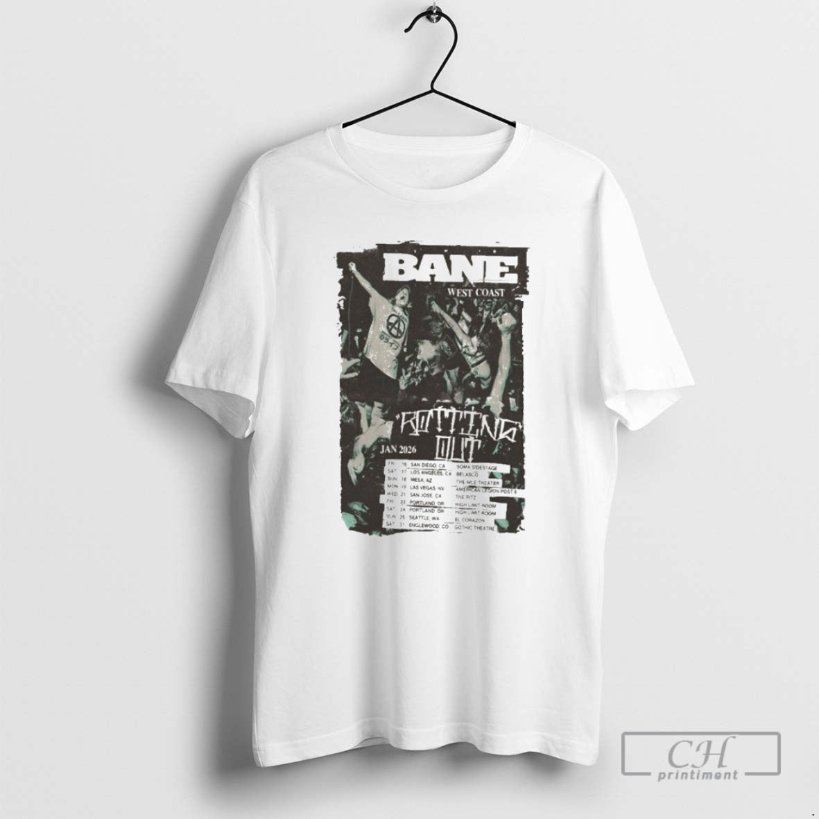 Premium Bane West Coast Tour 2026 Shirt Sweater Hoodie, Sweatshirt | InkThreadWorks.com