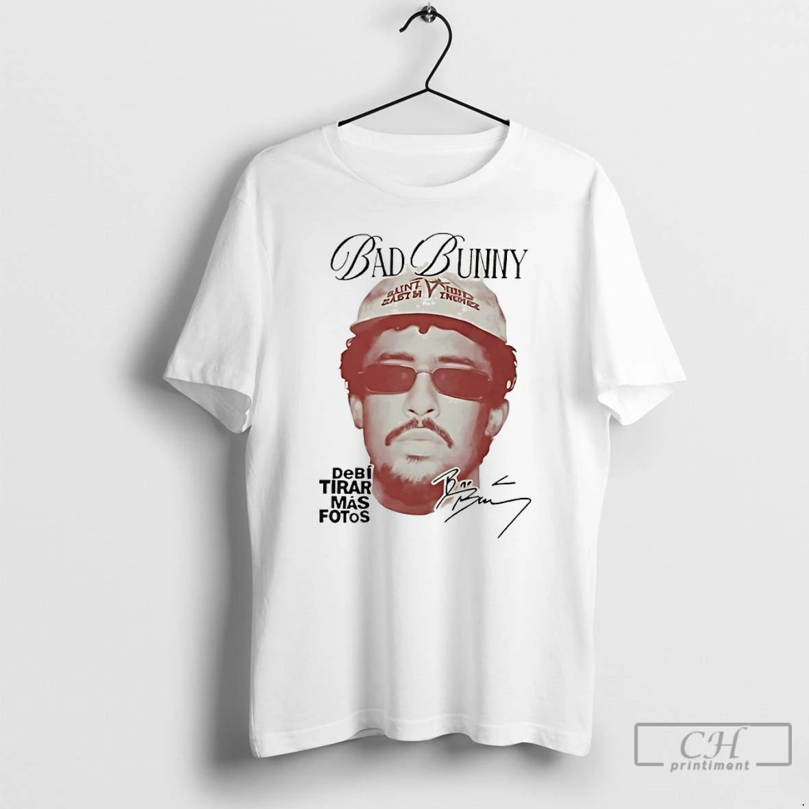 Premium Bad Bunny Debi Tirar Mas Fotos Signature T-Shirts, Hoodie, Sweatshirt | InkThreadWorks.com