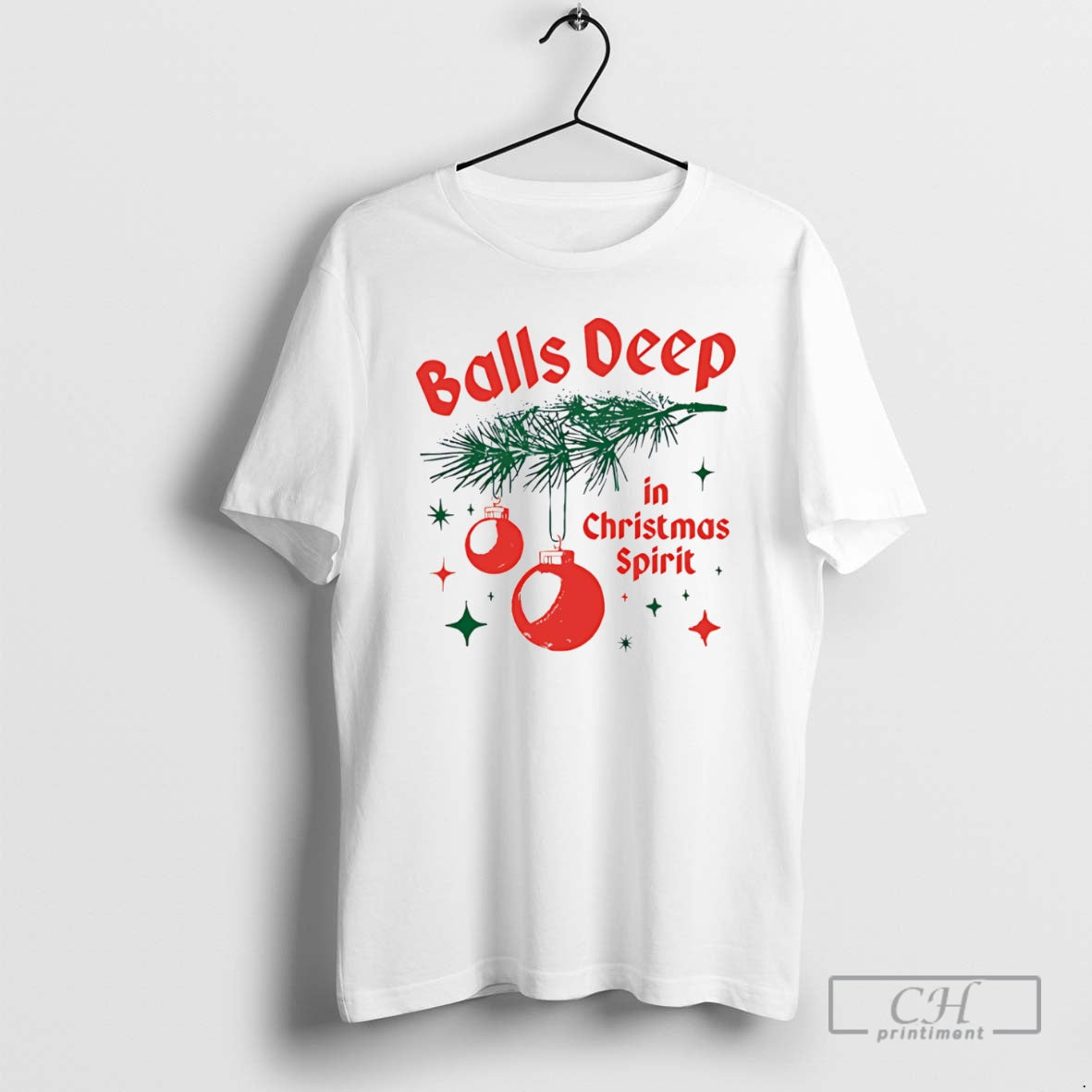 Premium Balls Deep In Christmas Spirit Shirt Sweater Hoodie, Sweatshirt | InkThreadWorks.com