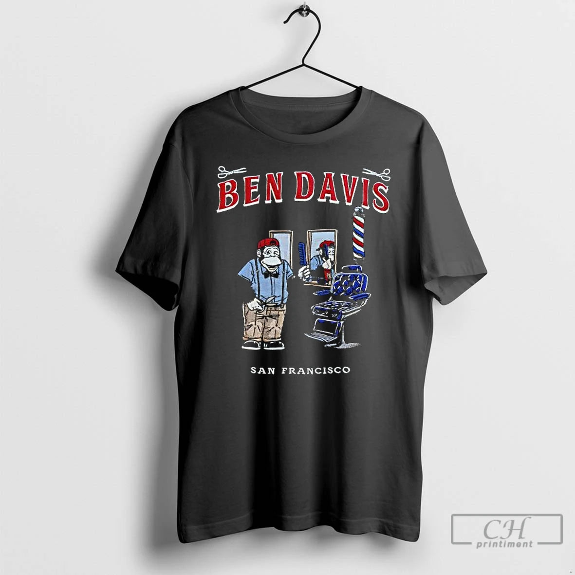 Premium Ben Davis San Francisco Monkey Barber Shop Graphic T-Shirts, Hoodie, Sweatshirt | InkThreadWorks.com
