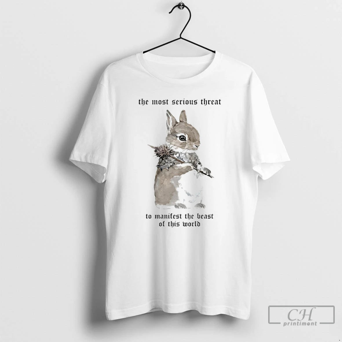 Premium Bunny We Must Remain Whimsical To Survive The Horrors Of This World T Shirts Hoodie, Sweatshirt | InkThreadWorks.com
