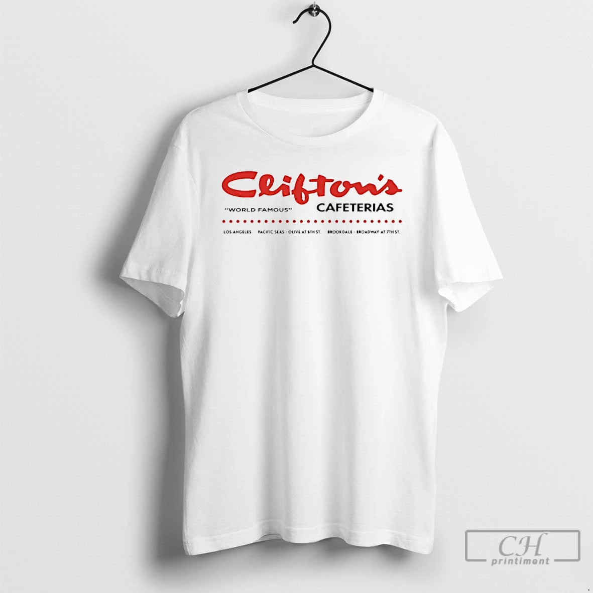 Premium Cliftons Cafeteria World Famous Los Angeles Ca Vintage T-Shirts, Hoodie, Sweatshirt | InkThreadWorks.com