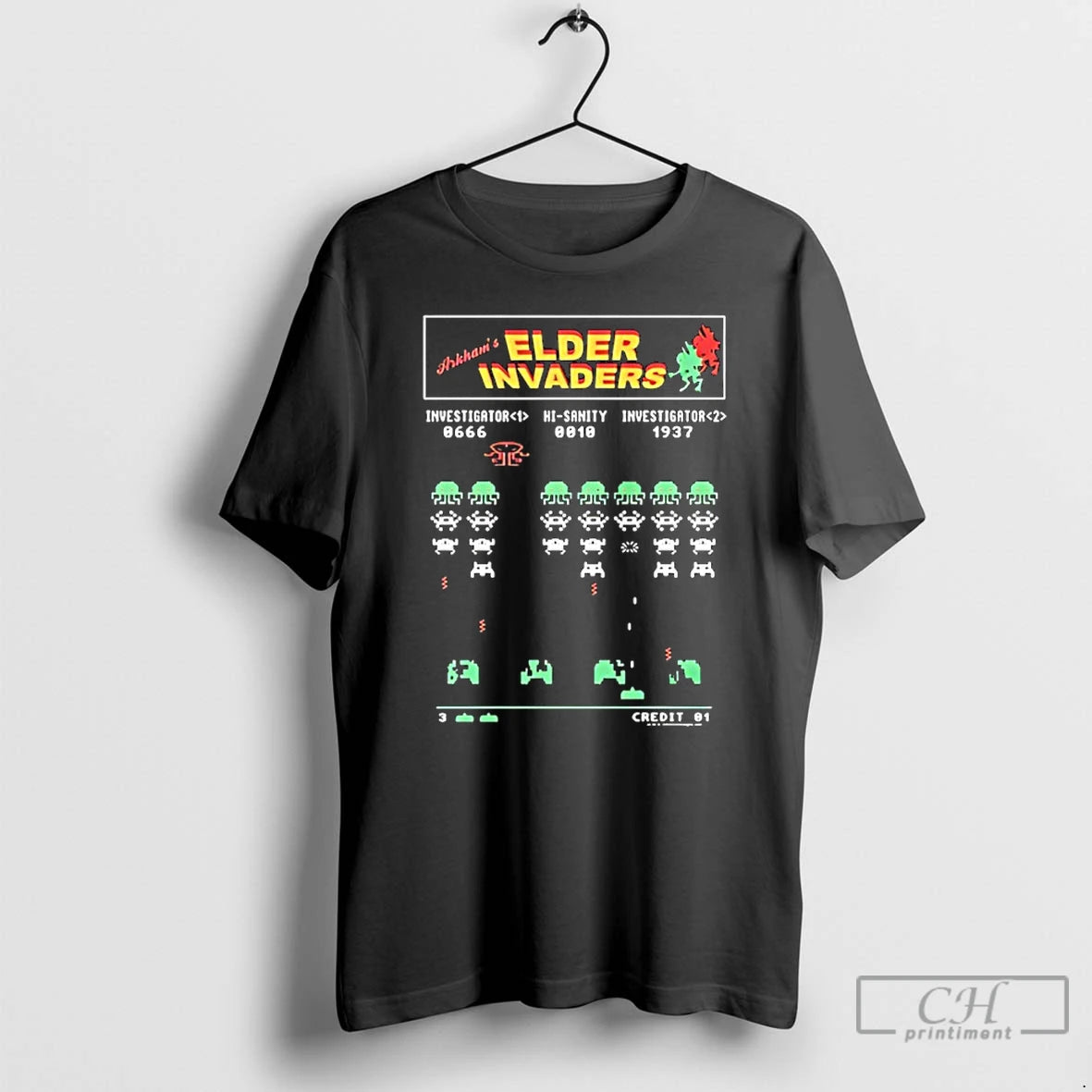 Premium Elder Invaders Space Invaders Game T-Shirts, Hoodie, Sweatshirt | InkThreadWorks.com