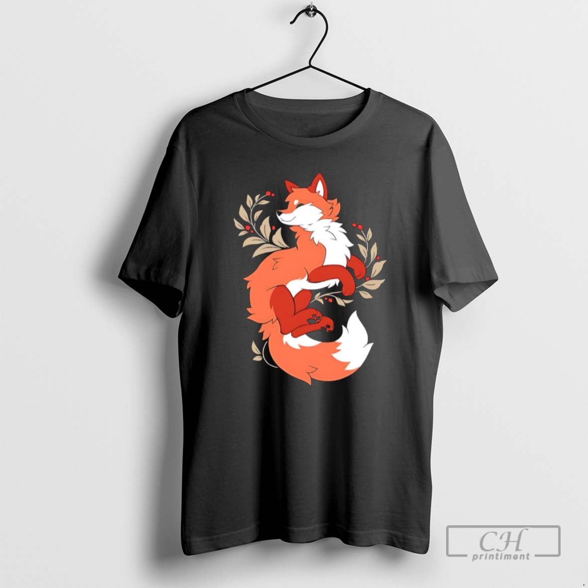 Premium Fox Red Cartoon Style Shirt Sweater Hoodie, Sweatshirt | InkThreadWorks.com