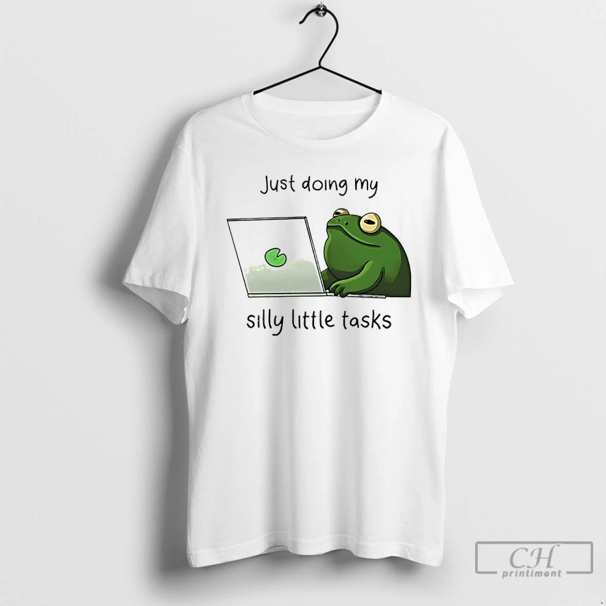 Premium Frog Woking Just Doing My Silly Little Tasks T-Shirts, Hoodie, Sweatshirt | InkThreadWorks.com
