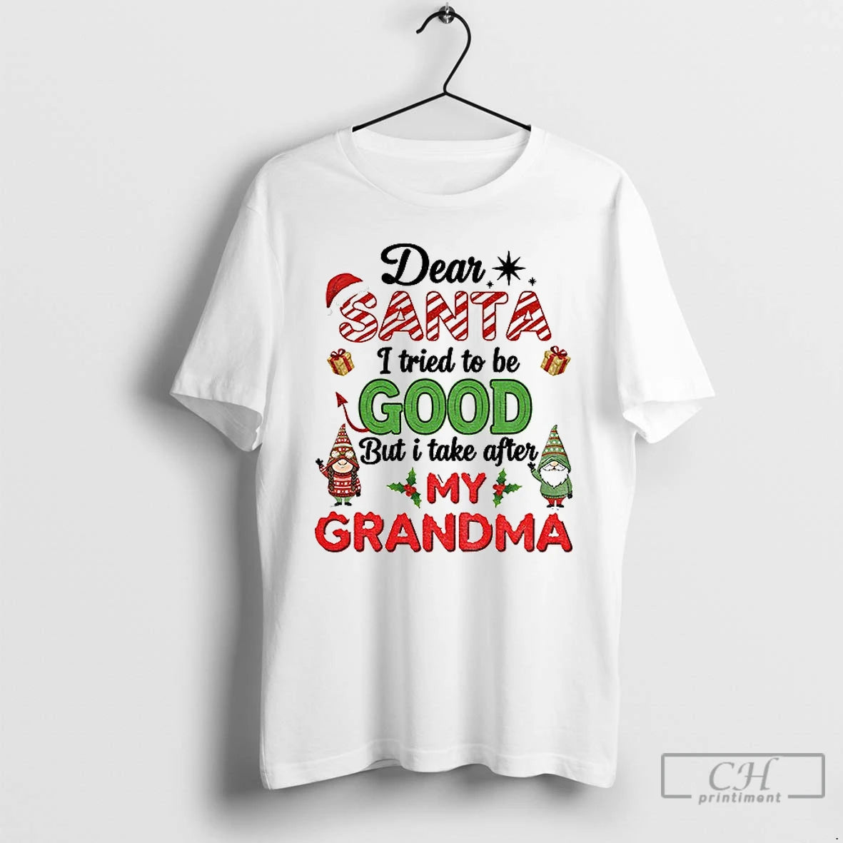 Premium Gnome Couple Dear Santa I Tried To Be Good But I Take After My T-Shirts, Hoodie, Sweatshirt | InkThreadWorks.com