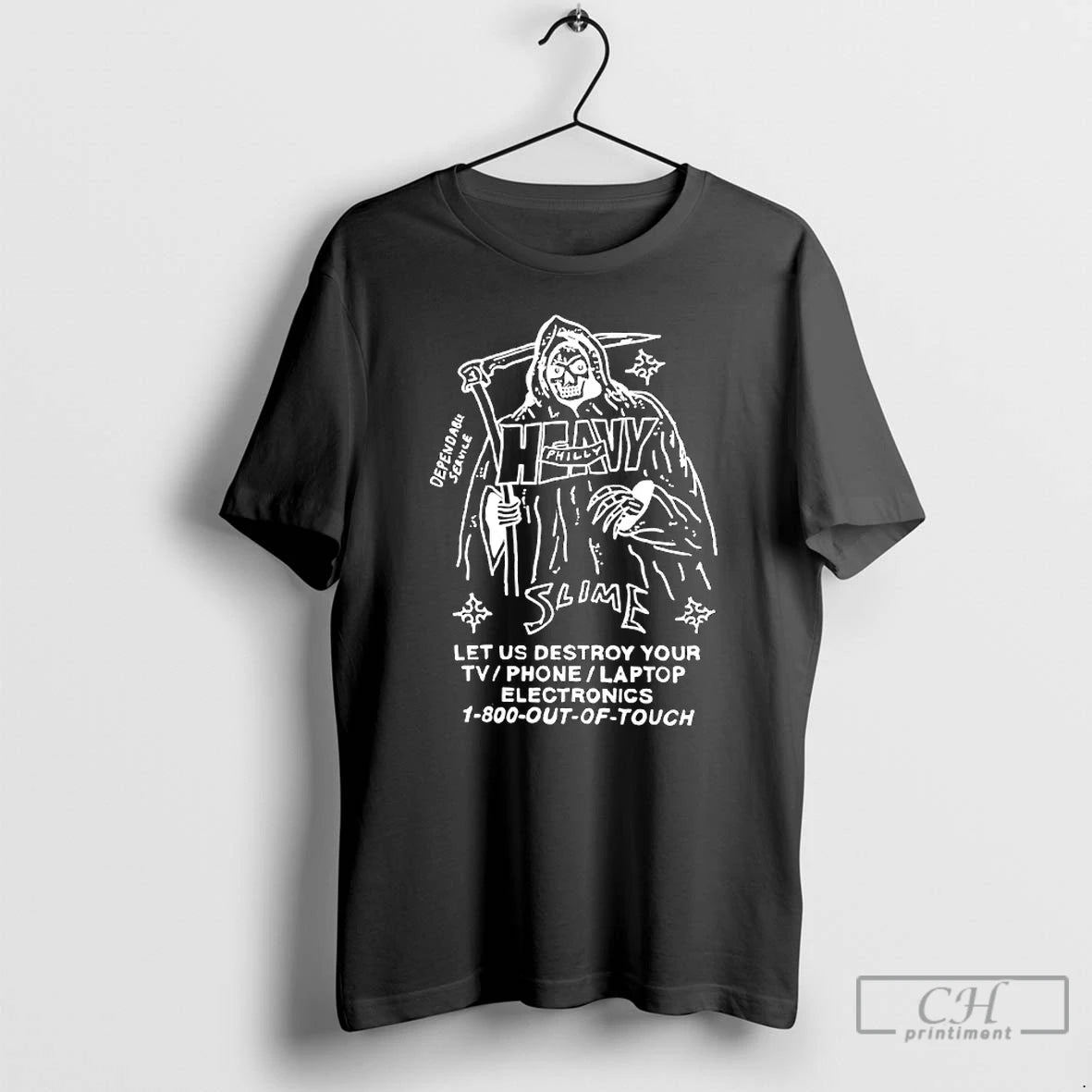 Premium Grim Reaper Heavy Philly Let Us Destroy Your Tv Phone Laptop Electronics Out Of T-Shirts, Hoodie, Sweatshirt