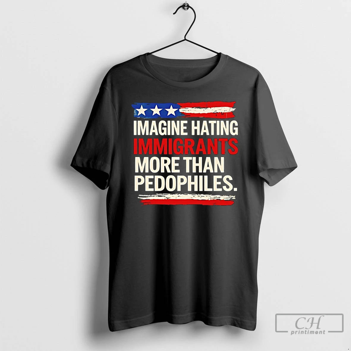 Premium Imagine Hating Innigrants More Than Pedophiles American Flag T-Shirts, Hoodie, Sweatshirt | InkThreadWorks.com