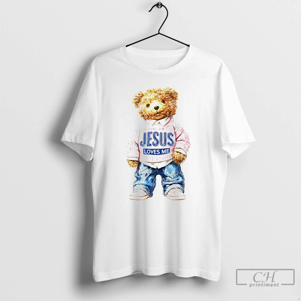 Jesus Loves Me Teddy Bear T-Shirts, Hoodie, Sweatshirt