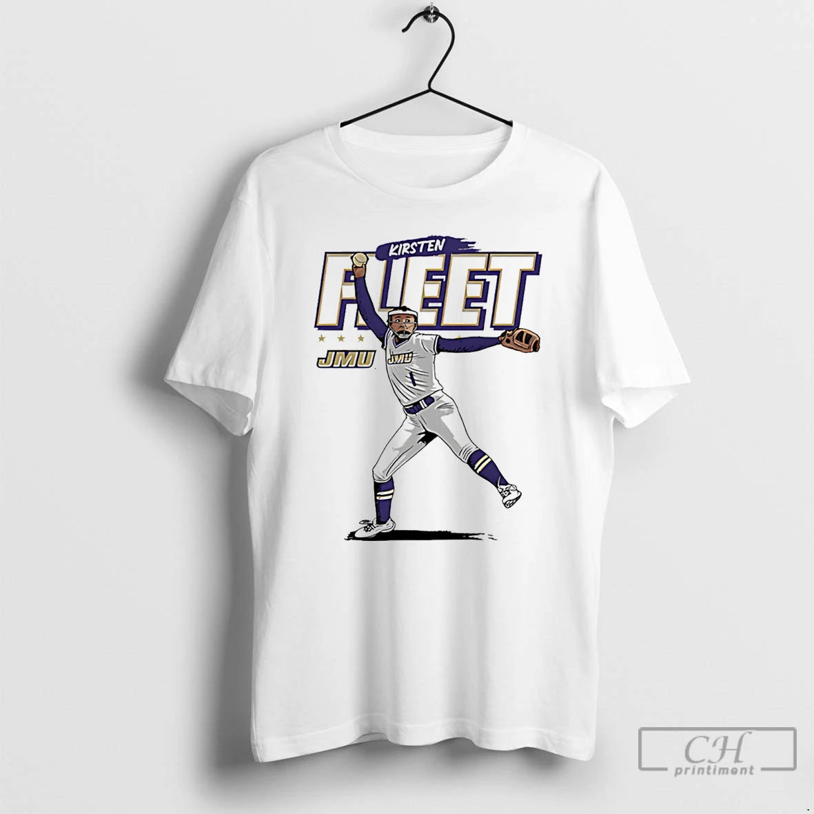 Premium Kirsten Fleet Jmu Softball Ncaa Caricature T-Shirts, Hoodie, Sweatshirt | InkThreadWorks.com