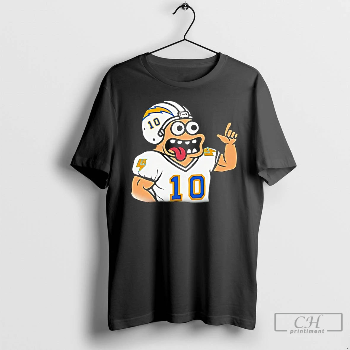 Premium Los Angeles Chargers Justin Herbert Monster Toast Cartoon T-Shirts, Hoodie, Sweatshirt | InkThreadWorks.com