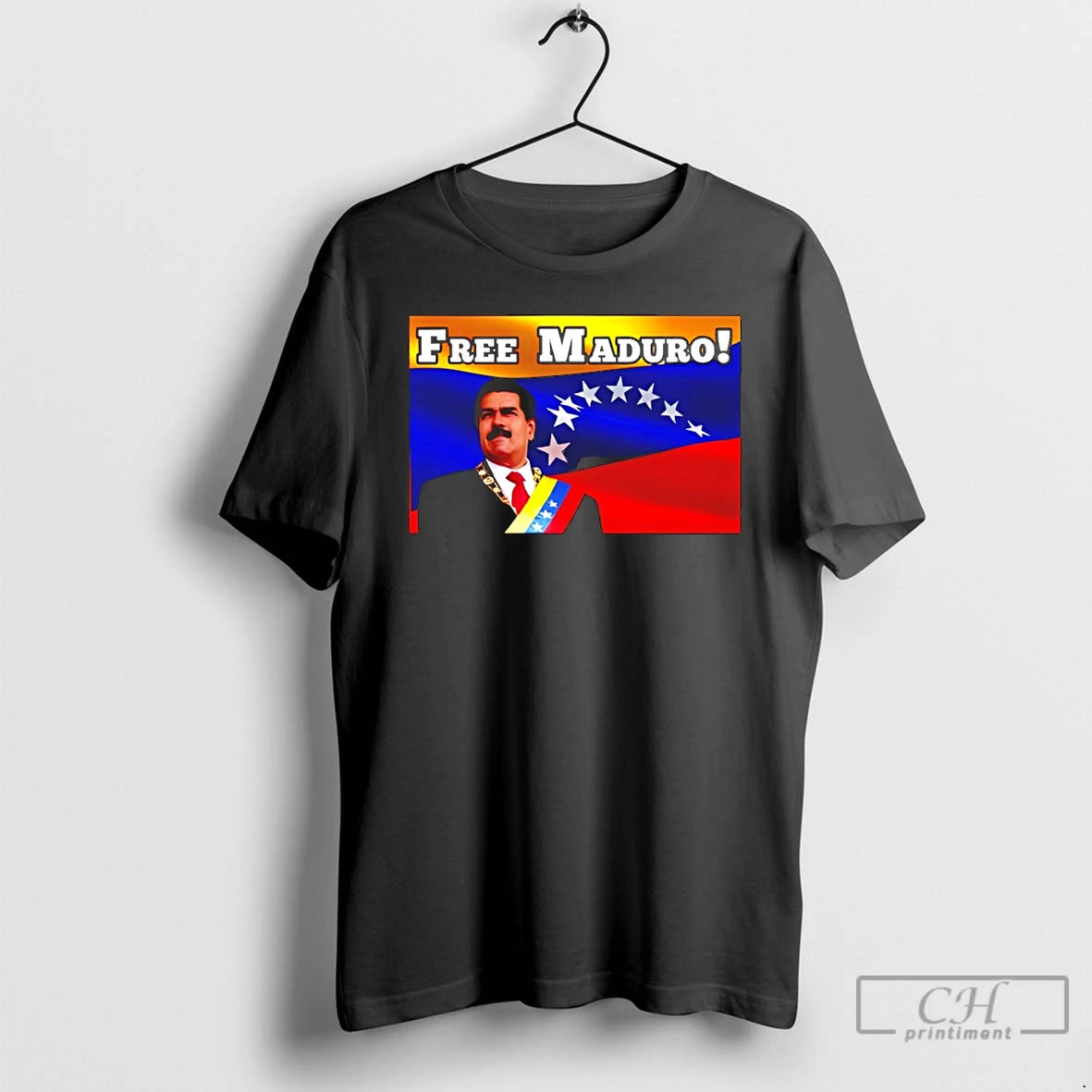 Premium Maduro Captured Free Maduro Political Protest Venezuela Flag T-Shirts, Hoodie, Sweatshirt | InkThreadWorks.com