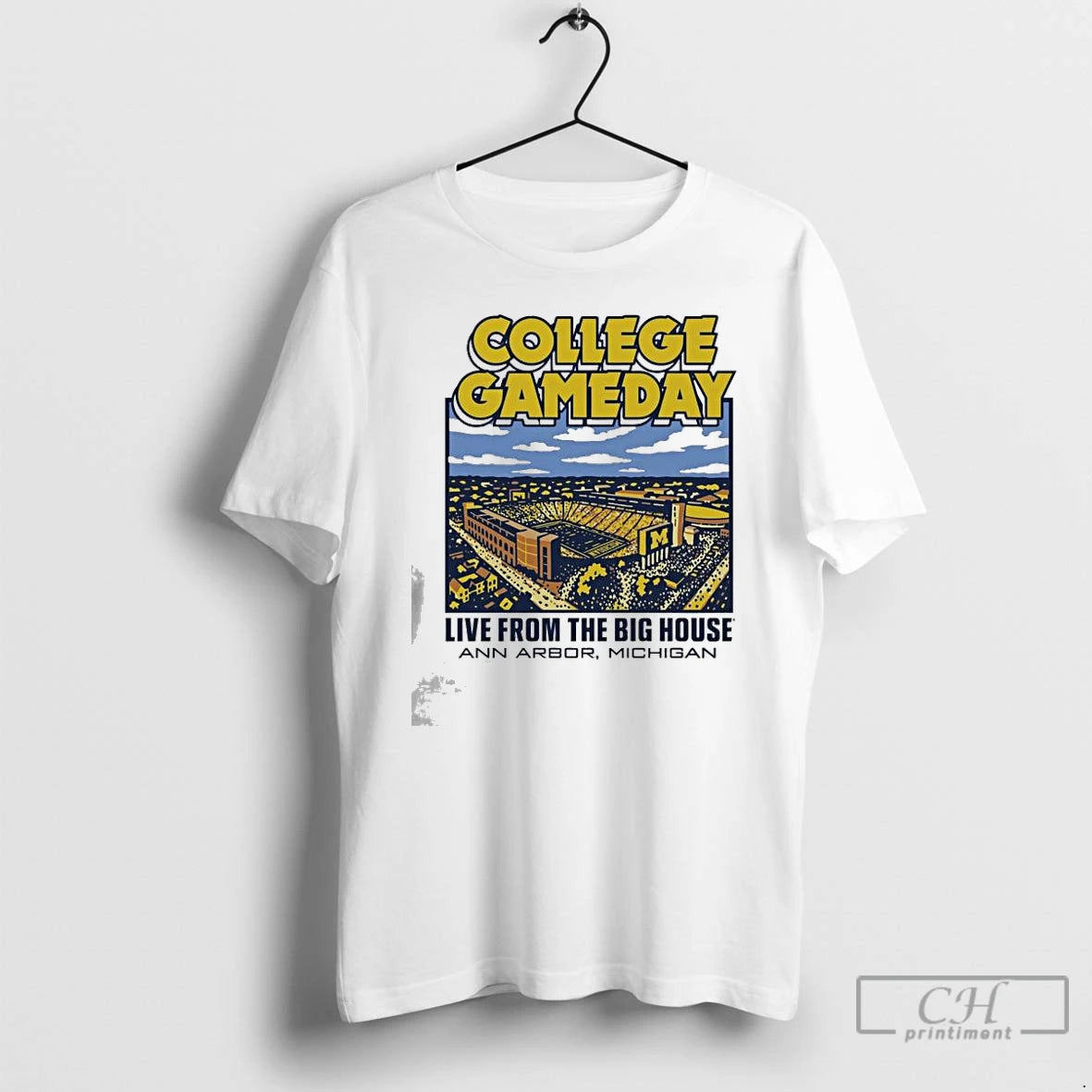 Premium Michigan Wolverines College Gameday Live From The Big House Ann Arbor Michigan 2025 T-Shirts, Hoodie, Sweatshirt
