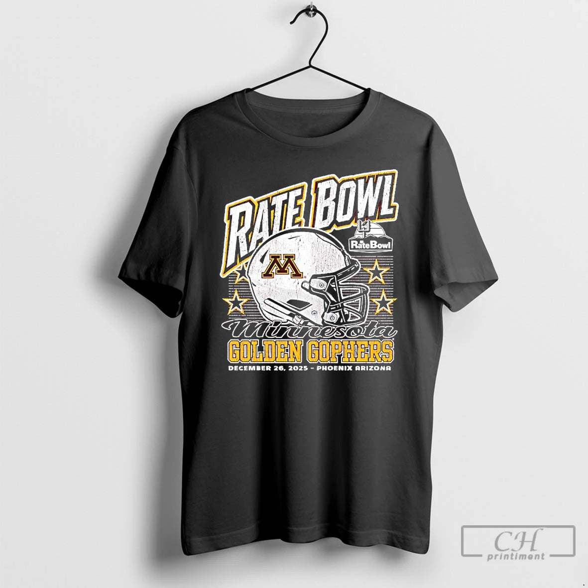 Premium Minnesota Golden Gophers 2025 Rate Bowl Phoenix Arizona T-Shirts, Hoodie, Sweatshirt | InkThreadWorks.com
