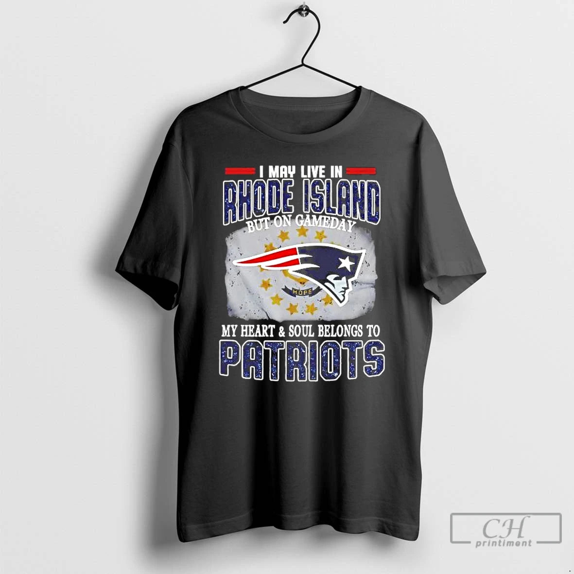 Premium On Gameday My Heart And Soul Belongs To Patriots I May Live In Rhode T-Shirts, Hoodie, Sweatshirt