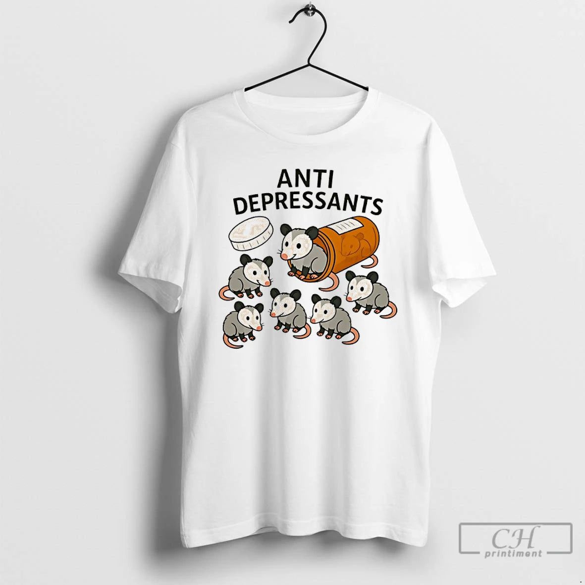 Premium Opossum Anti Depressants Meme T-Shirts, Hoodie, Sweatshirt | InkThreadWorks.com