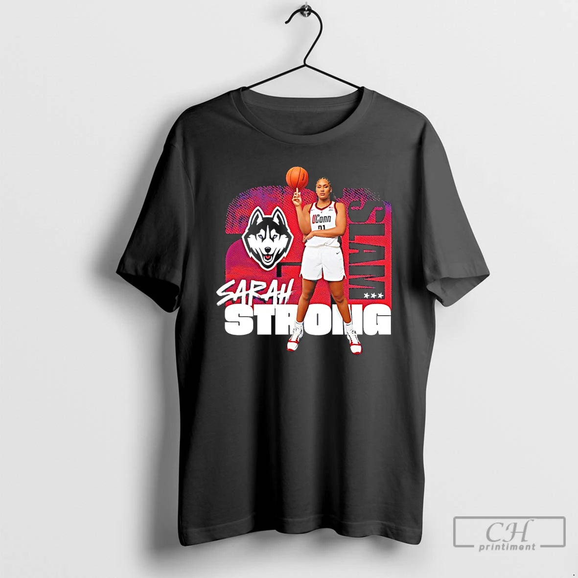 Premium Sarah Strong 21 Uconn Huskies Basketbvall Slam T-Shirts, Hoodie, Sweatshirt | InkThreadWorks.com