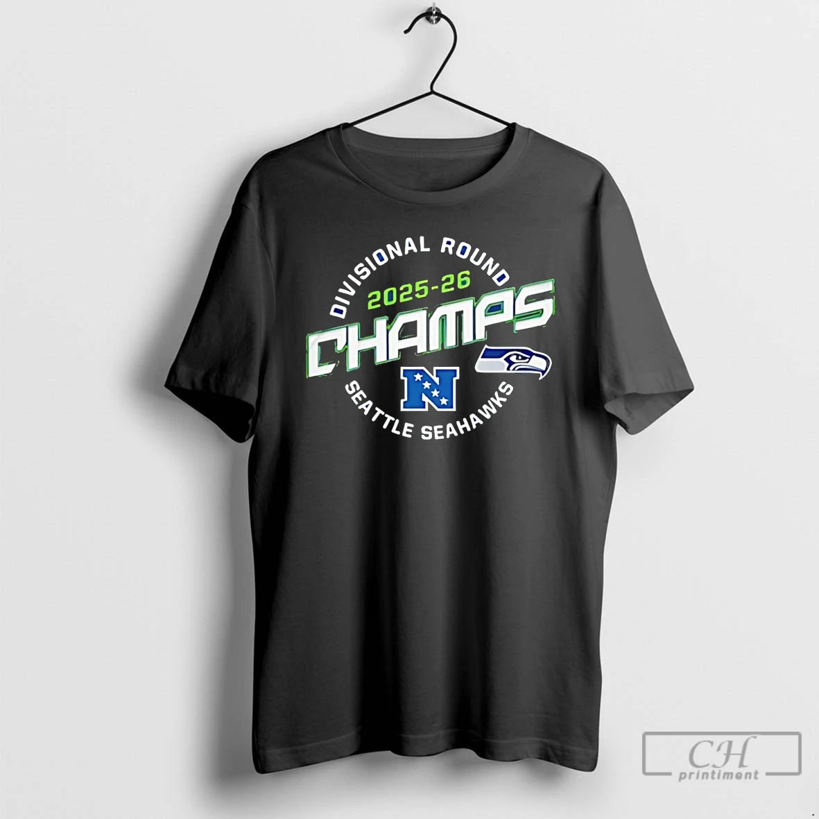 Premium Seahawks Champs Divisional Round 2025 26 T-Shirts, Hoodie, Sweatshirt | InkThreadWorks.com