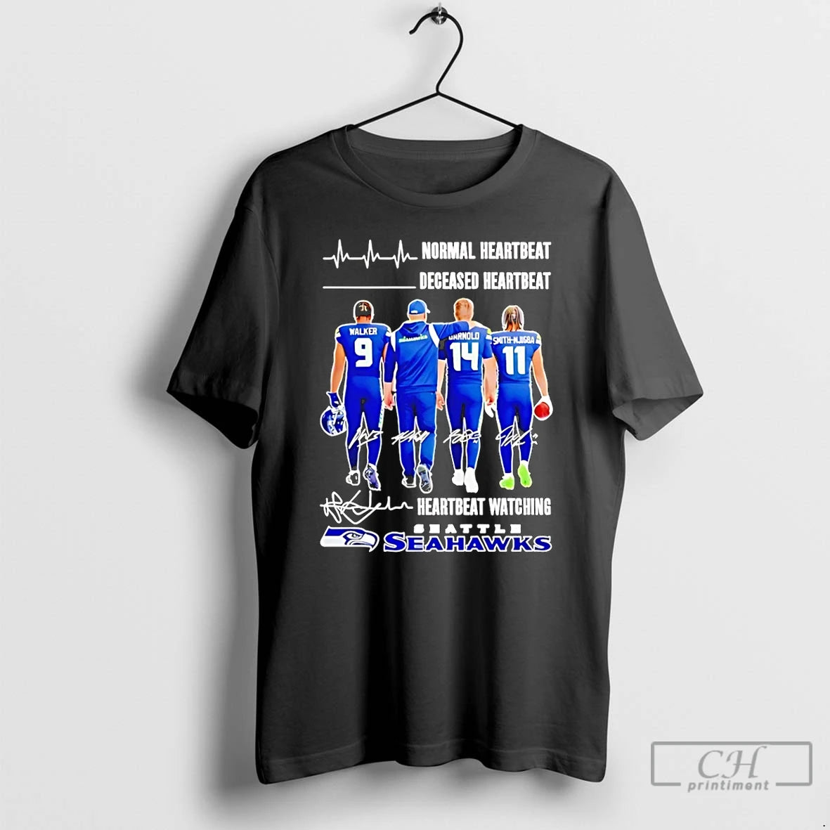 Premium Seahawks Normal Heartbeat Deceased Heartbeat T-Shirts, Hoodie, Sweatshirt | InkThreadWorks.com