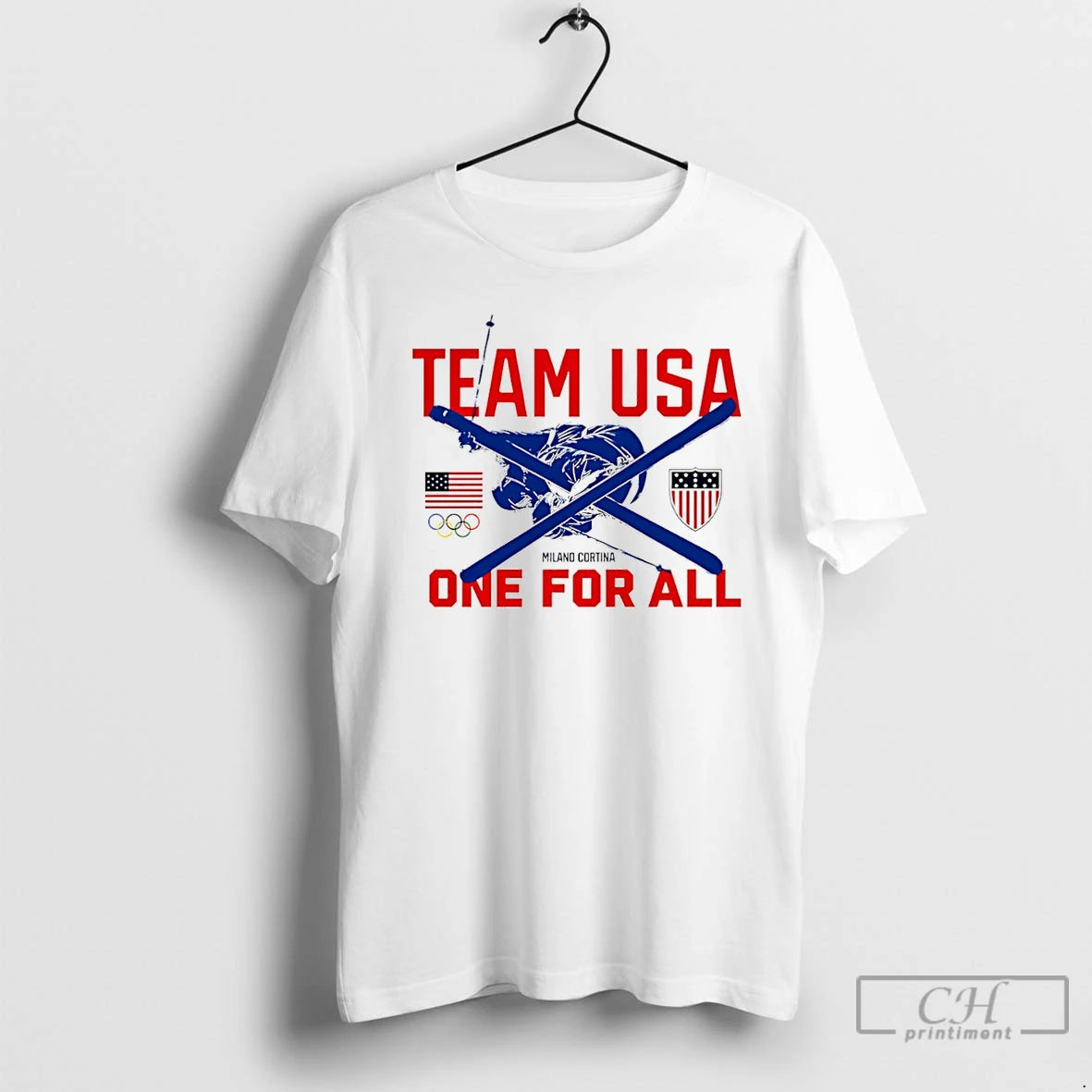 Premium Team Usa 2026 Winter Olympics One For All Christmas T-Shirts, Hoodie, Sweatshirt | InkThreadWorks.com