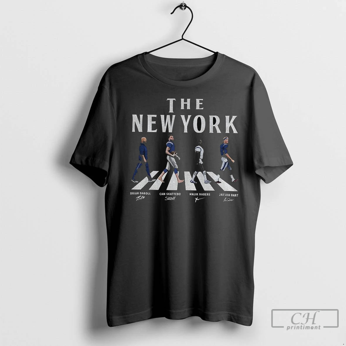 Premium The New York Brian Daboll Cam Skattebo Malik Nabers And Jaxson Dart Abbey Road