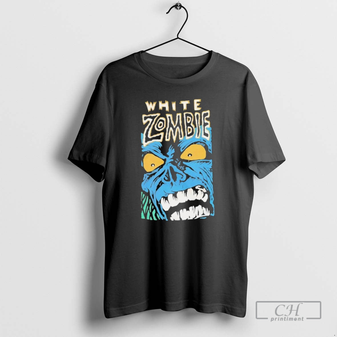 Premium White Zombie Blue Monster Shirt Sweater Hoodie, Sweatshirt | InkThreadWorks.com
