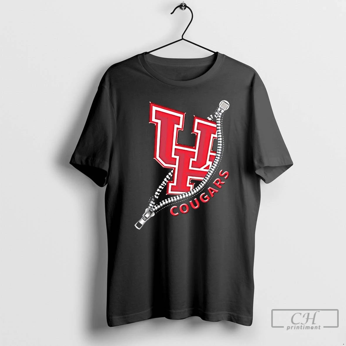 Premium Zipper X Houston Cougars Football Logo T-Shirts, Hoodie, Sweatshirt | InkThreadWorks.com