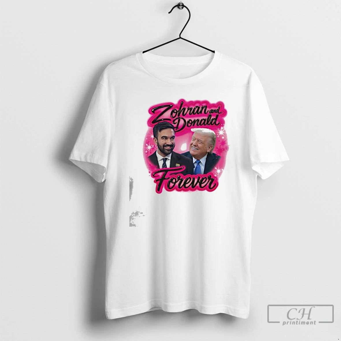 Premium Zohran And Donald Airbrush 2025 T-Shirts, Hoodie, Sweatshirt | InkThreadWorks.com