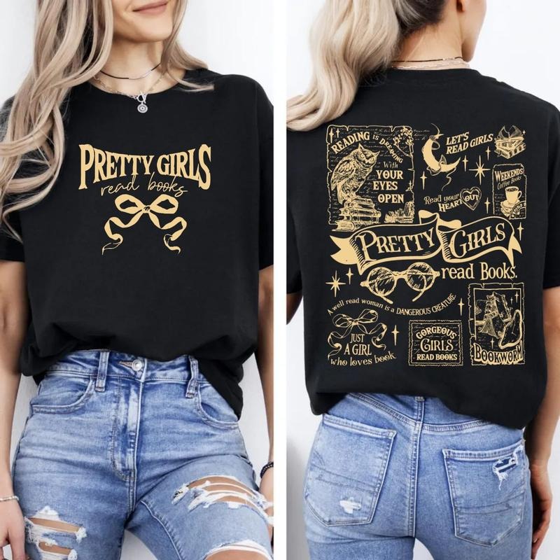Pretty Girls Read Books Shirt, Book Readers Gift, Bookish Merch, Bookworm Shirt, Romance Reader, Booktok Shirt, Book Club, Book Society, Unisex Tee