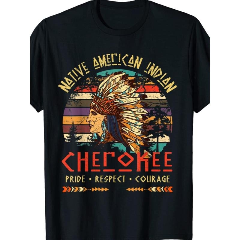 Pride Cotton T-Shirt for Men - Native American Indian Design, Regular Fit, Breathable & Machine Washable, Perfect for Casual Outings & Training, Sizes S-5XL Made in USA