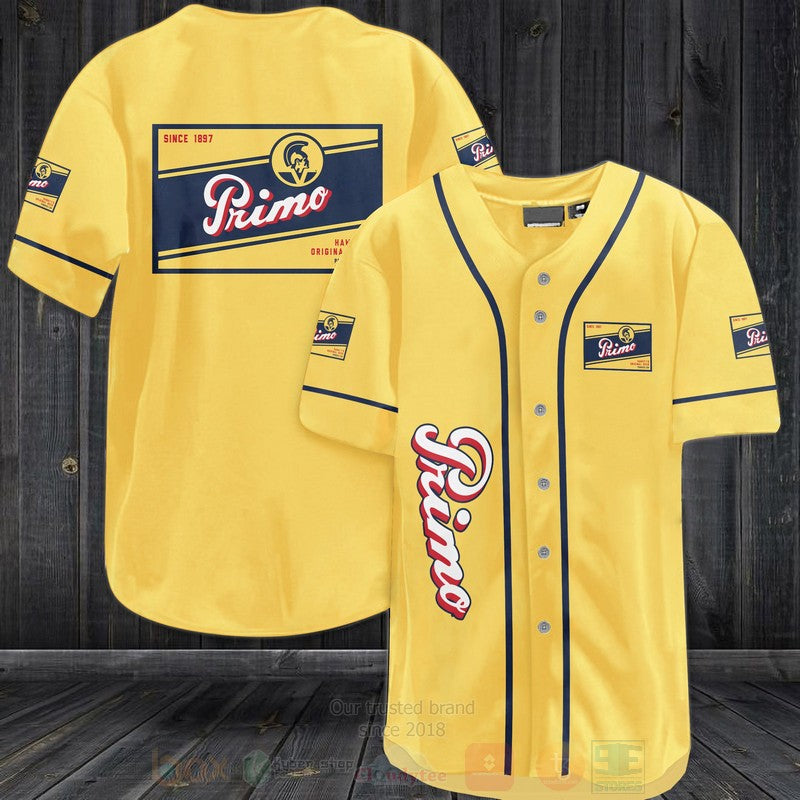 FASHION Primo Brewing and Malting Company Baseball Jerseys Botton Shirt