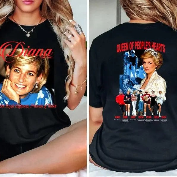 Princess Diana Moby Thrift Official Tee | Vintage Diana Graphic Shirt | Retro Royal Family Apparel | Limited Edition, Top Womenswear