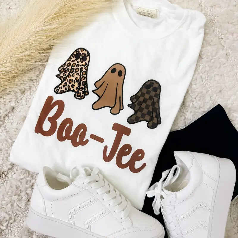 Printed Boo-Jee Ghost Graphic Tee