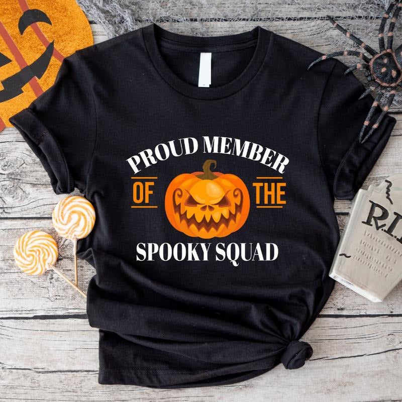 Proud Member Of The Spooky Squad T-Shirt, Matching Halloween Party Shirt, Unisex Spooky Squad Tee, Spooky Season Gift...