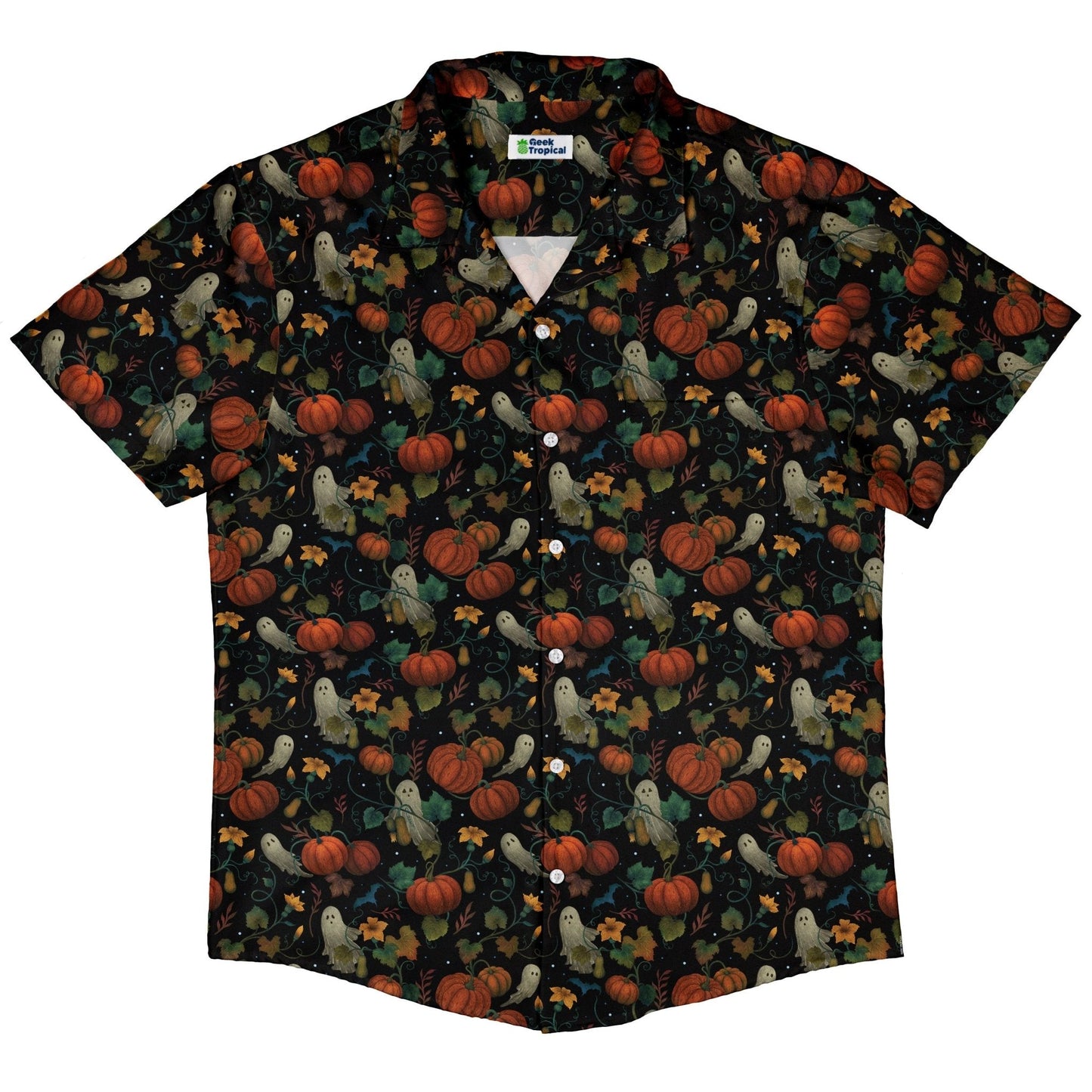Pumpkin Ghosts Button Up Shirt