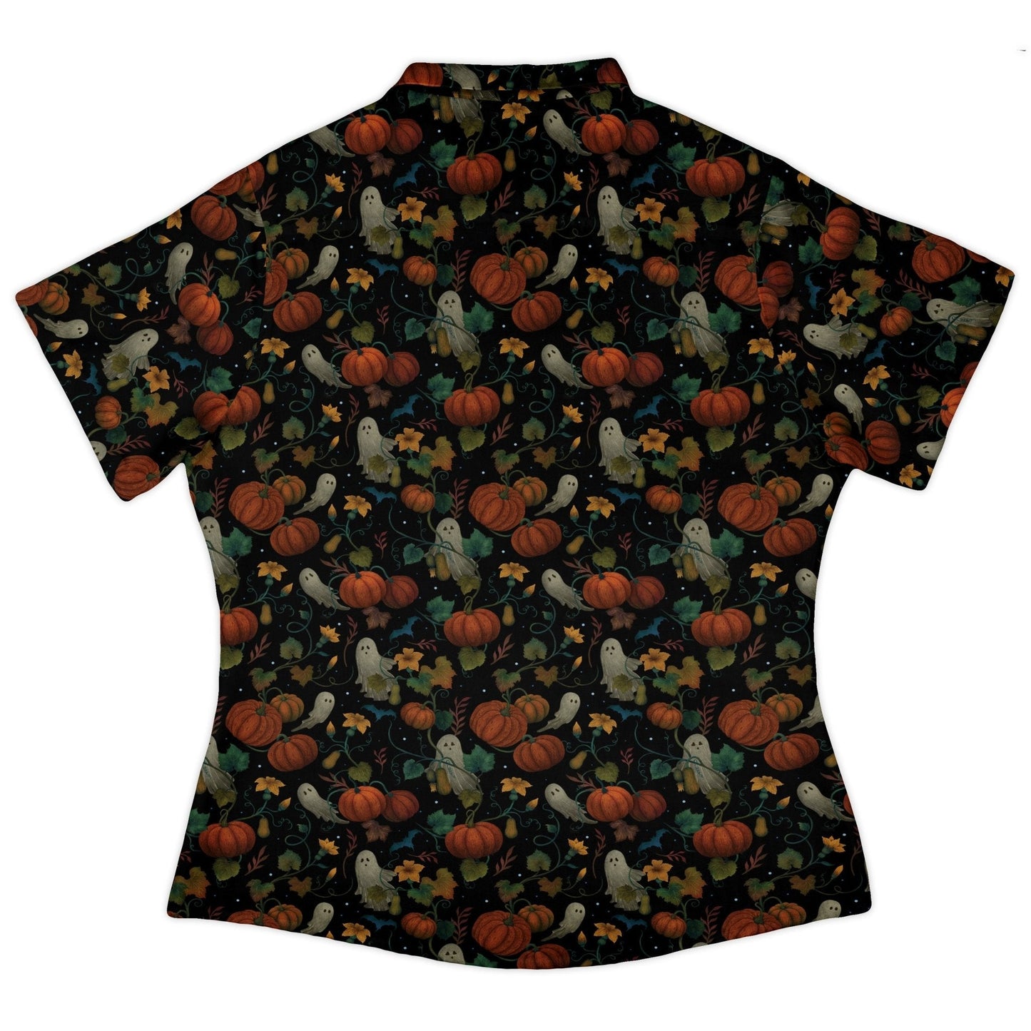 Pumpkin Ghosts Curvy Button Up Shirt
