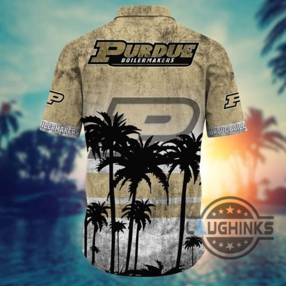Purdue Boilermakers Hawaiian Shirt And Shorts Purdue University Basketball Logo Summer Aloha Beach Shirt Ncaa Mens Division Basketball Final Four Shirts