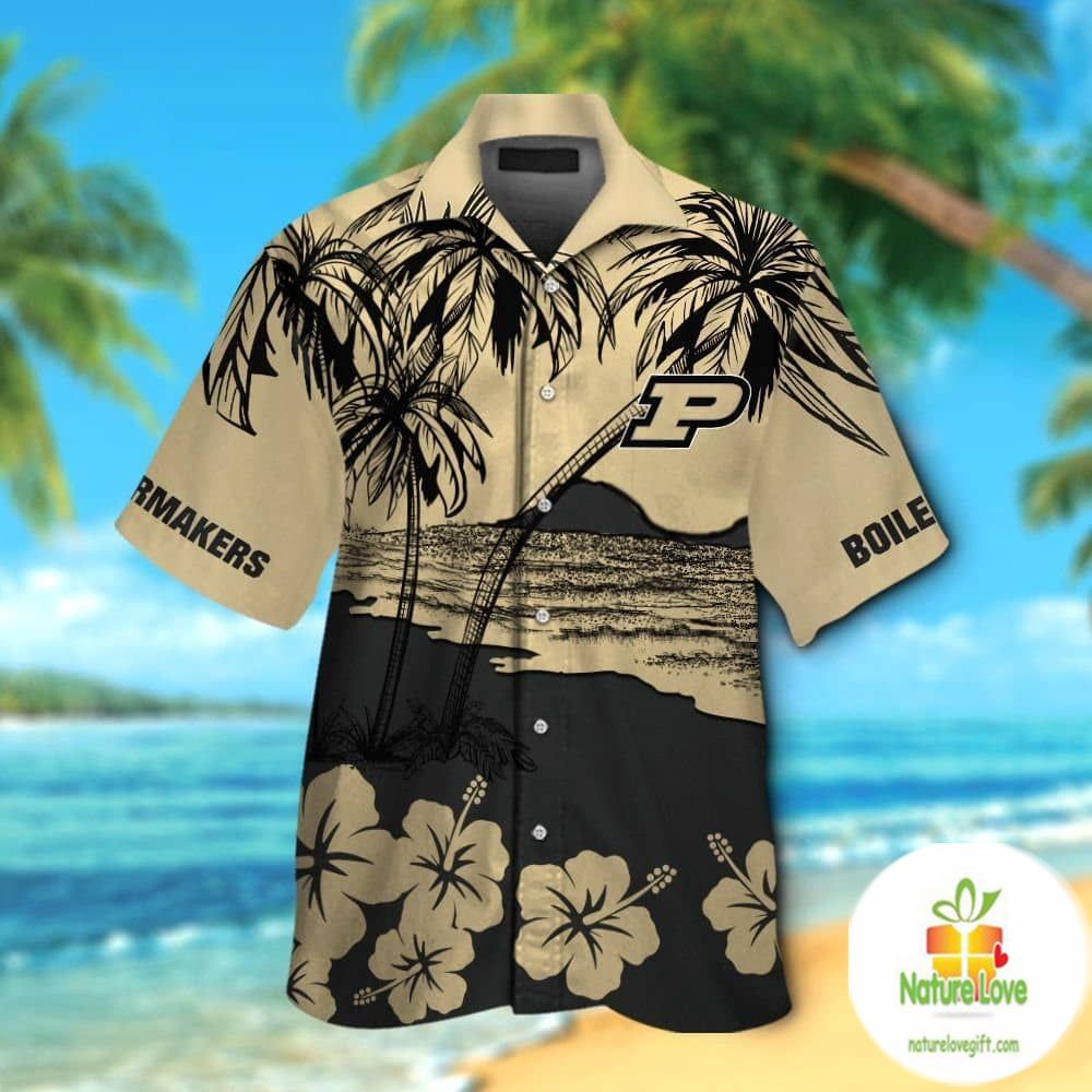 Purdue Boilermakers Hawaiian Shirt Short Sleeve Aloha Tropical Shirts