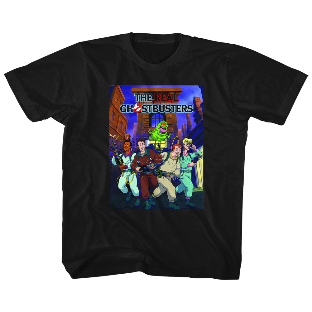 Real Ghostbusters Toddler S/S T-Shirt - Poster-Ish - Solid Black