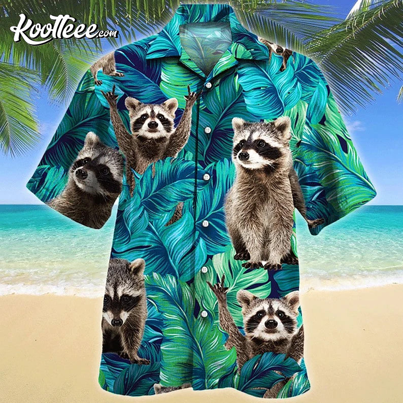 Raccoon Lovers Gift Hawaiian Shirt