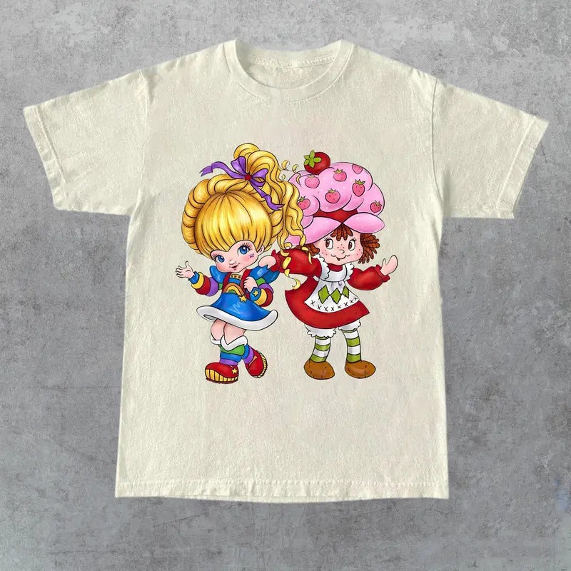 Rainbow Brite Shirt, Rainbow Brite 80's Babies Shirt, Strawberry Shortcake Shirt, Classic Cartoon, Gift for Her, Gift for Him, Gift for Friend