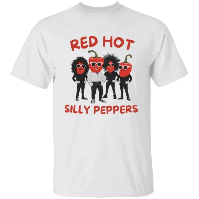 Red Hot Silly Peppers, Unisex T Shirt, RHCP Shirt, Funny Band Shirts, Band Tees, Band T-Shirts, Funny Meme Shirt