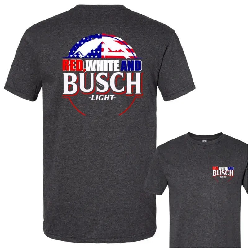 Red, White & Busch Light - 4th of July T-Shirt DRG Hoodie, Sweatshirt | InkThreadWorks.com
