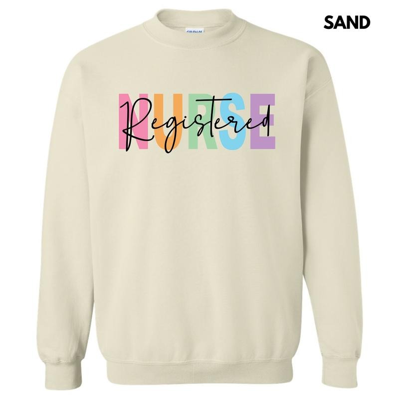 Registered Nurse Colorful Sweatshirt 'NLB' T-Shirts, Hoodie | InkThreadWorks.com